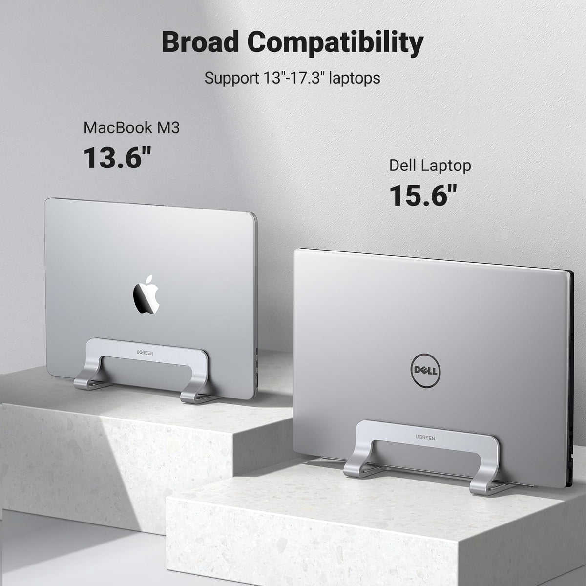 Sturdy base with silicone padding to prevent wobbling on desks.