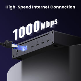UGREEN Thunderbolt 4 Dock supporting an 8K display for ultra-high-resolution work.