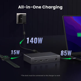 UGREEN Thunderbolt 4 Dock driving two 4K displays for productive multitasking.