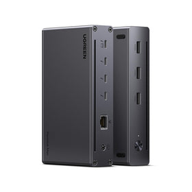 UGREEN Thunderbolt 4 Dock front view showing a compact hub for a clutter-free workspace.