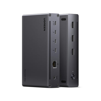 UGREEN Thunderbolt 4 Dock front view showing a compact hub for a clutter-free workspace.