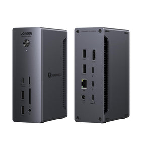 UGREEN Thunderbolt 4 Dock front view showing quick-access ports for setup