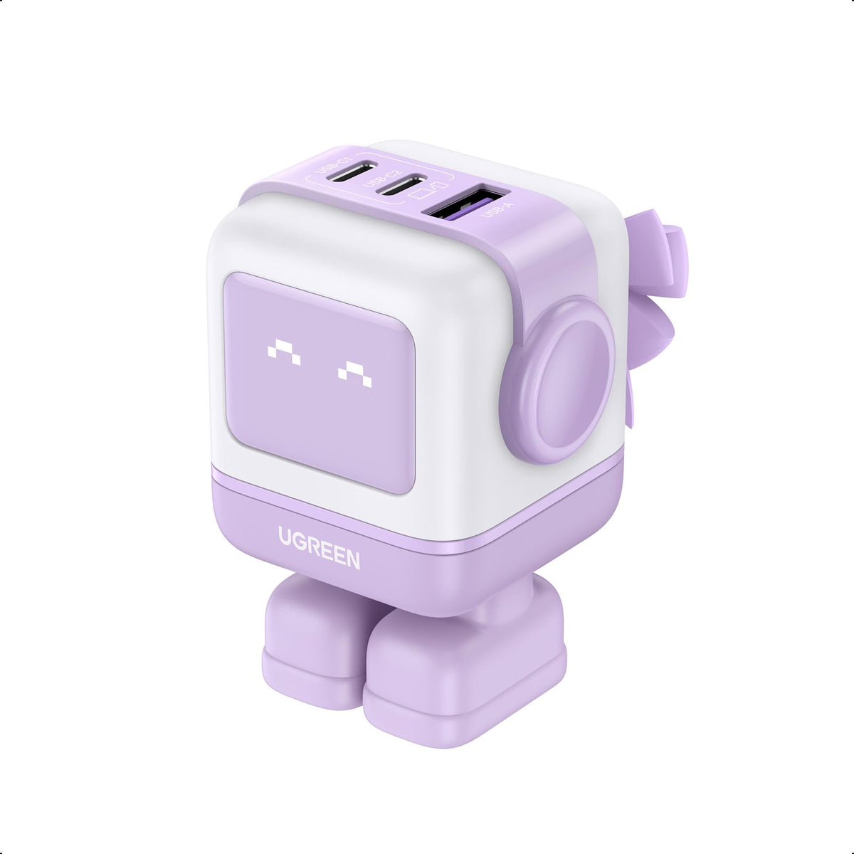 UGREEN Uno front packaging showing robot design and compact size benefit