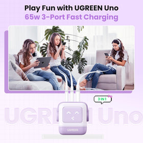 UGREEN Uno magnetic feet attached to fridge for tidy, visible placement