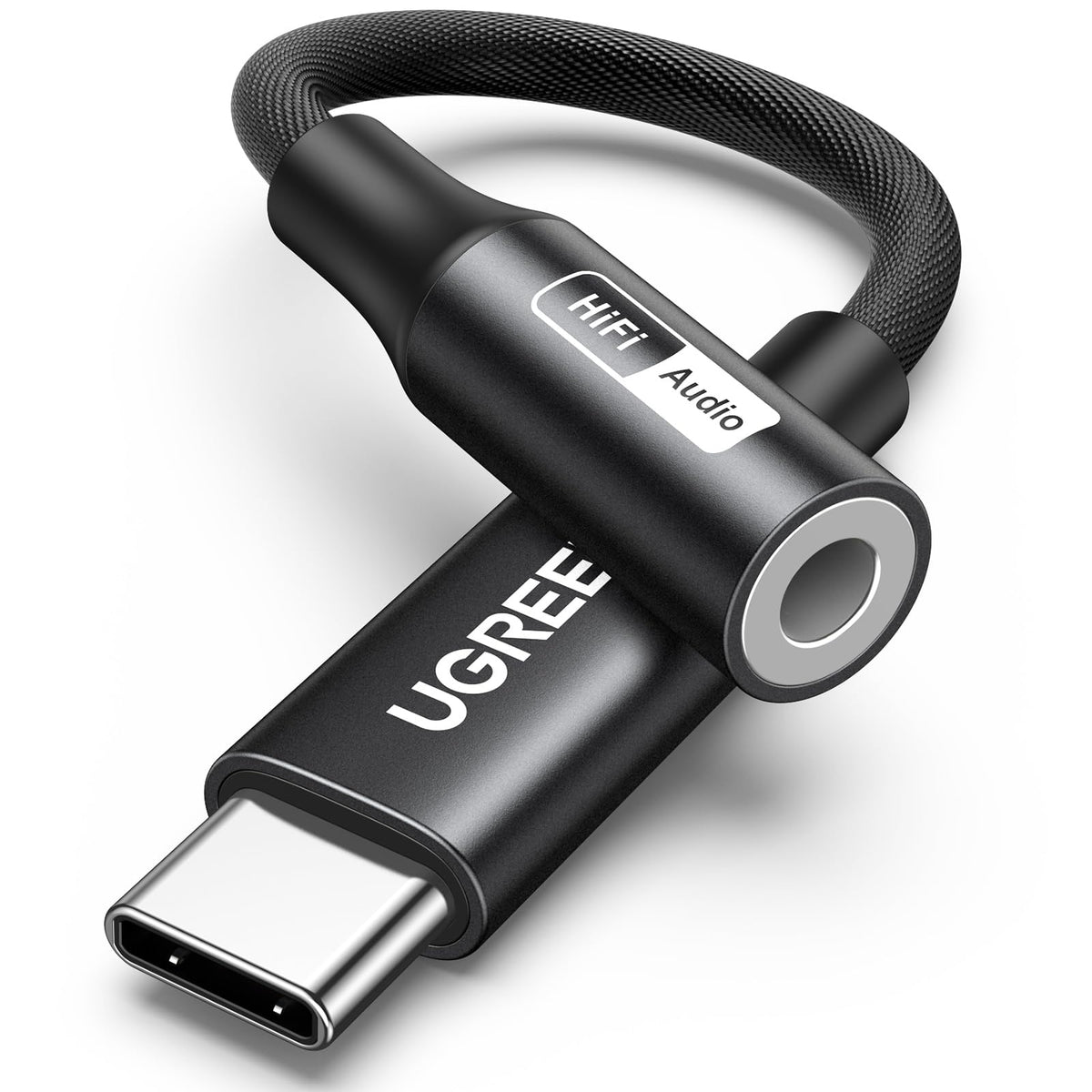 UGREEN USB-C to 3.5mm adapter shows the DAC chip for hi-fi sound