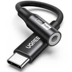 UGREEN USB-C to 3.5mm adapter shows the DAC chip for hi-fi sound