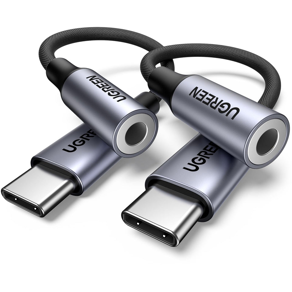 UGREEN USB-C to 3.5mm DAC dongle with braided cable delivers richer audio.