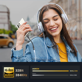UGREEN adapter with inline controls for easy music and call management