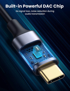 UGREEN USB C to RCA cable with gold-plated connectors for reliable signal transfer.