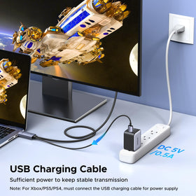 UGREEN USB power port on cable providing reliable power for high-bandwidth use