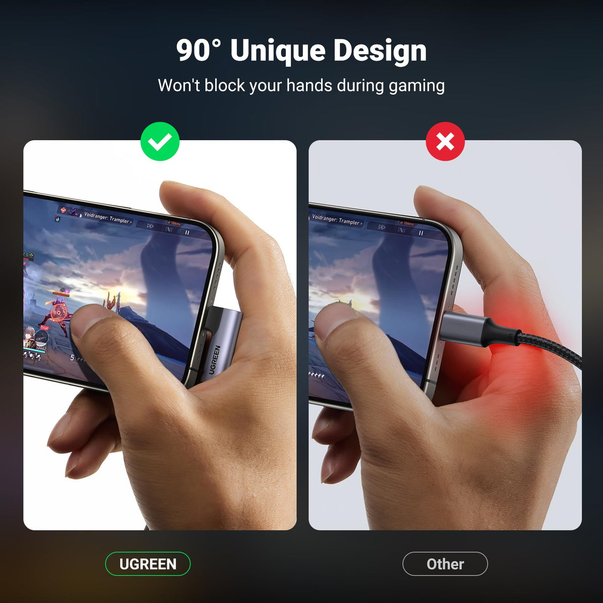 UGREEN aluminum housing USB-C headphone adapter for durability