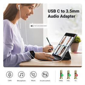 UGREEN USB-C to 3.5mm DAC for enhanced hi-fi sound quality