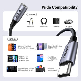 UGREEN-compatible devices include phones, tablets, laptops for versatile pairing.