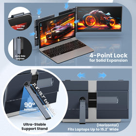 UK BONITOYS laptop screen extender 300-nit brightness reduces glare during work