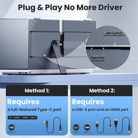 UK BONITOYS laptop screen extender aircraft-grade aluminum construction blends with your device