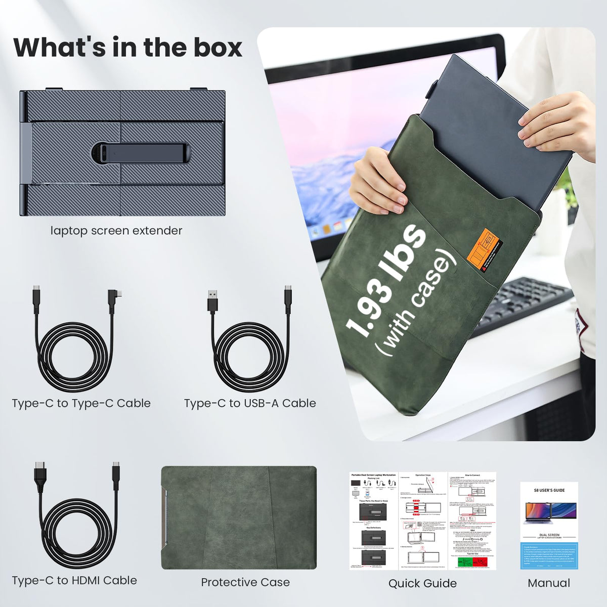 UK BONITOYS laptop screen extender compatibility with Mac Windows Chrome OS for quick workspace expansion