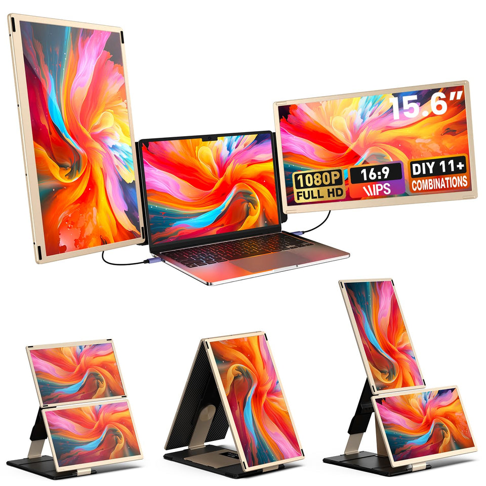 UK BONITOYS Laptop Extender 15.6-inch dual monitor setup boosts multitasking