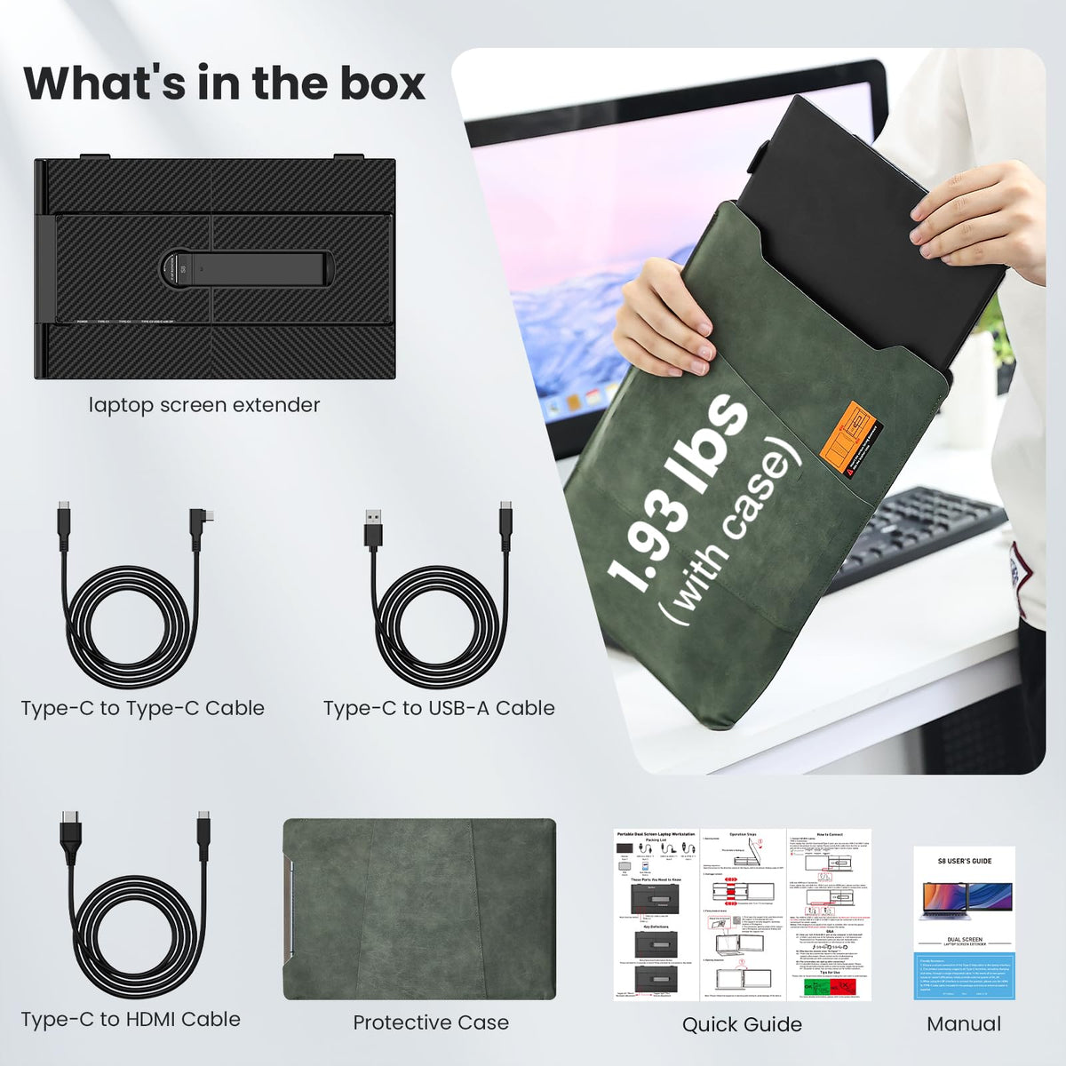 UK BONITOYS Laptop Screen Extender ultra-thin panel offers sleek portability.