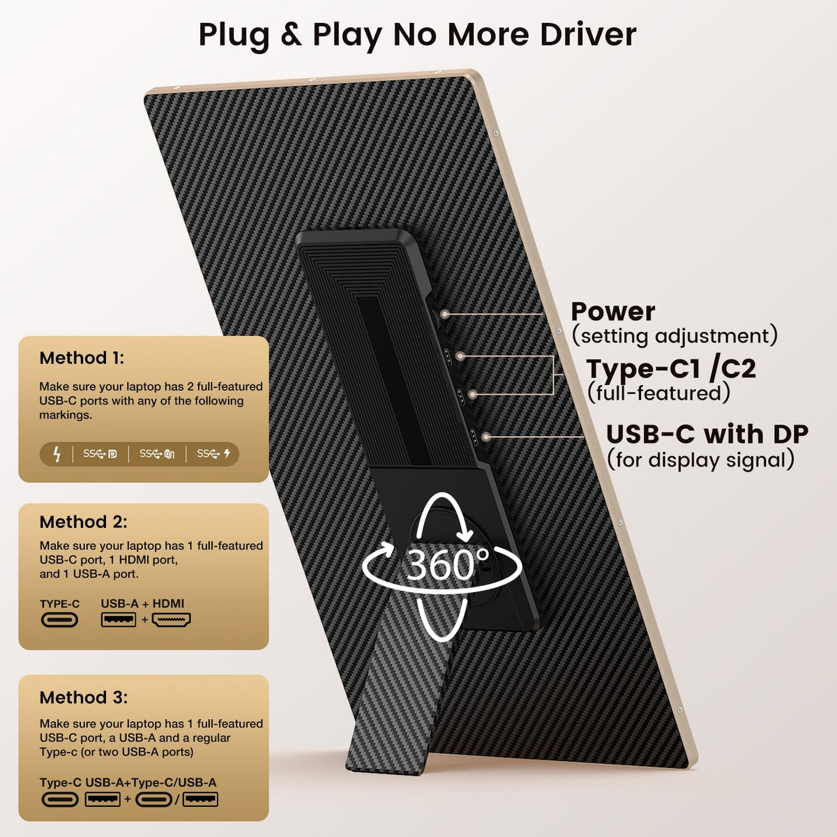 UK BONITOYS Laptop Extender compatible with Windows, MacOS, Chrome and Dex devices