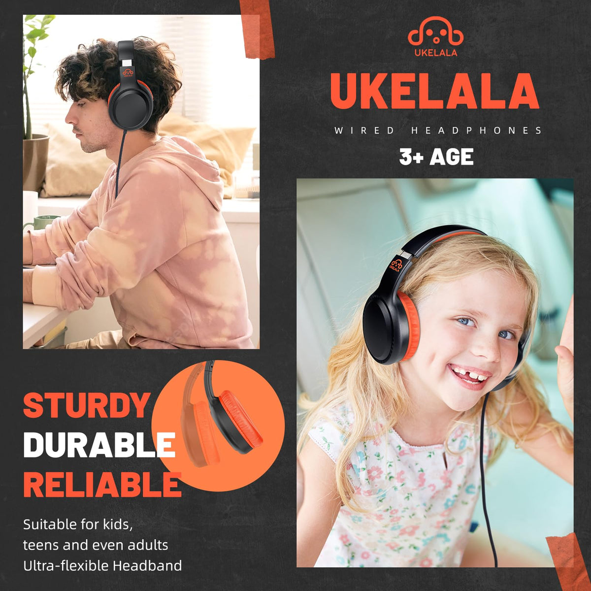 UKELALA dual 40mm drivers for clear Hi-Fi sound