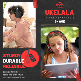 UKELALA on-ear headphones for kids with 3.5mm jack compatibility