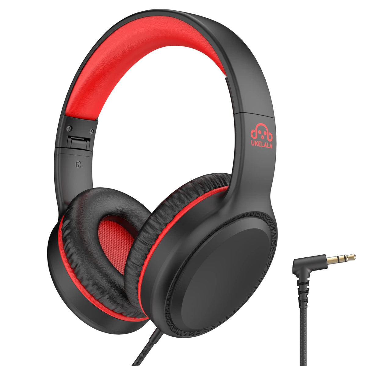UKELALA kids on-ear headphones folded for compact travel convenience