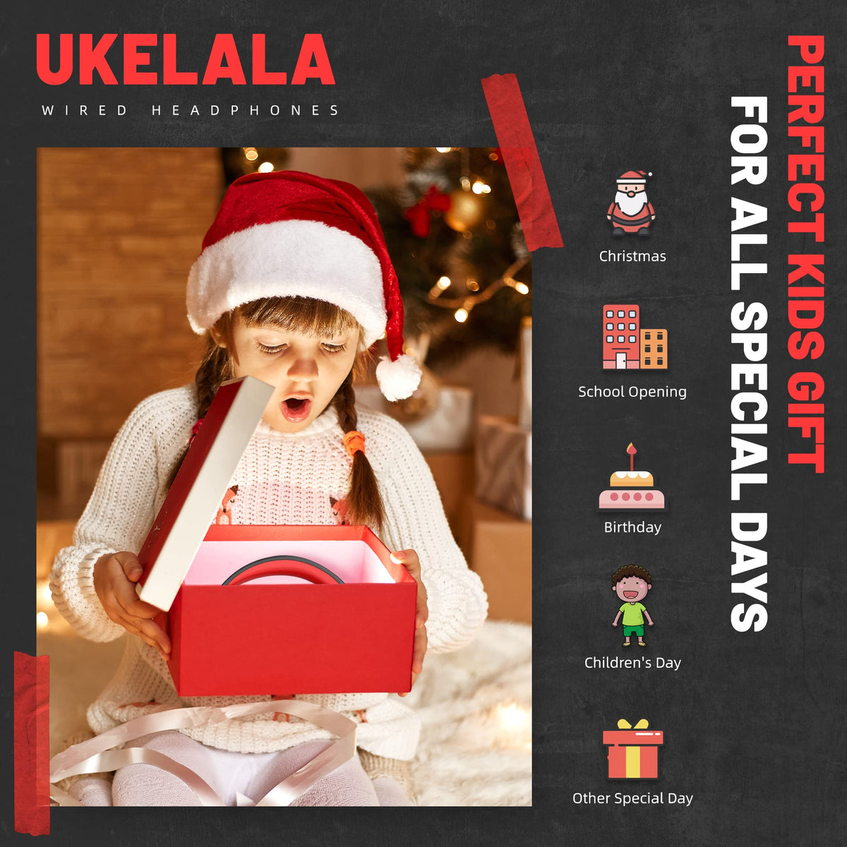 UKELALA on-ear headphones make a thoughtful gift for kids