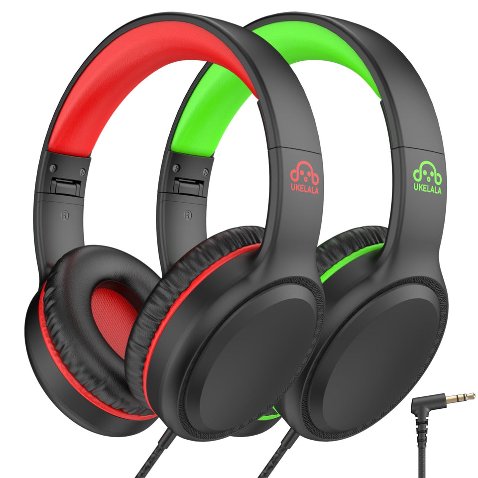 UKELALA U2 front view showing green and red colors and on-ear fit benefit