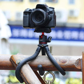 ULANZI flexible legs wrap around posts for creative angles.
