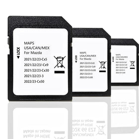 Mazda Connect dashboard with updated navigation from Ulfeng SD Card.