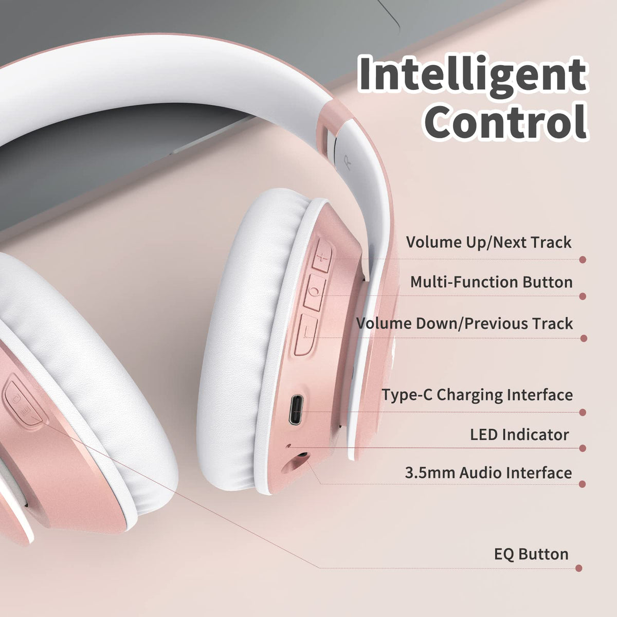 Uliptz control buttons and microphone detail, hands-free calling clarity