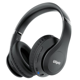 Uliptz front view of headphones showing foldable design and compact storage benefit