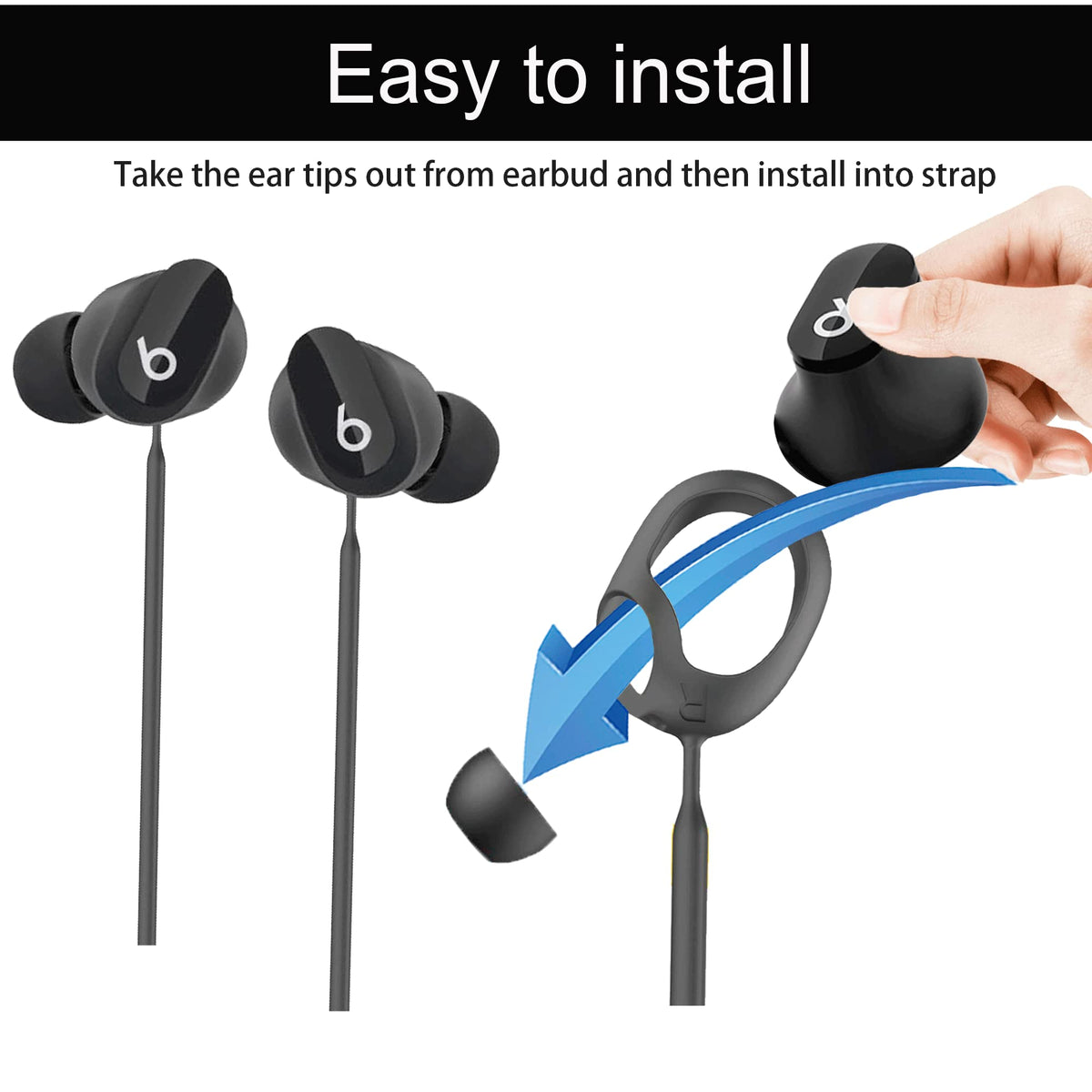 ULITIQ Beats Studio Buds strap silicone durability for long runs