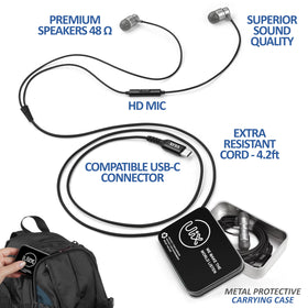 UliX magnetic earbud backs attached for tangle-free storage benefit