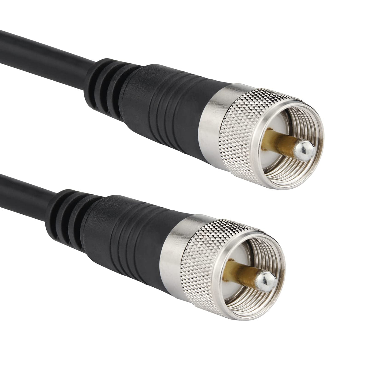 Ullnosoo nickel-plated PL259 connectors with gold-plated center pins ensure durability.