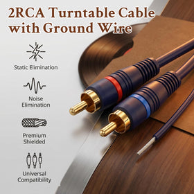 Ullnosoo dual RCA connectors with gold plating ensure stable contact and reduced interference