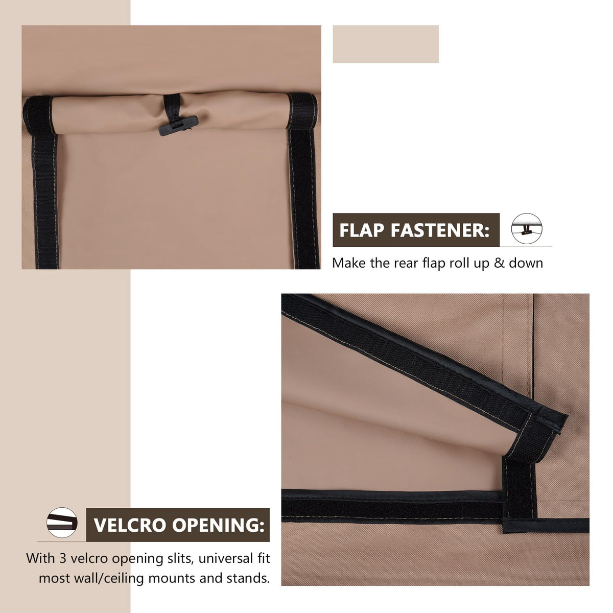 ULTCOVER rear slots showing cable access and mount compatibility benefit