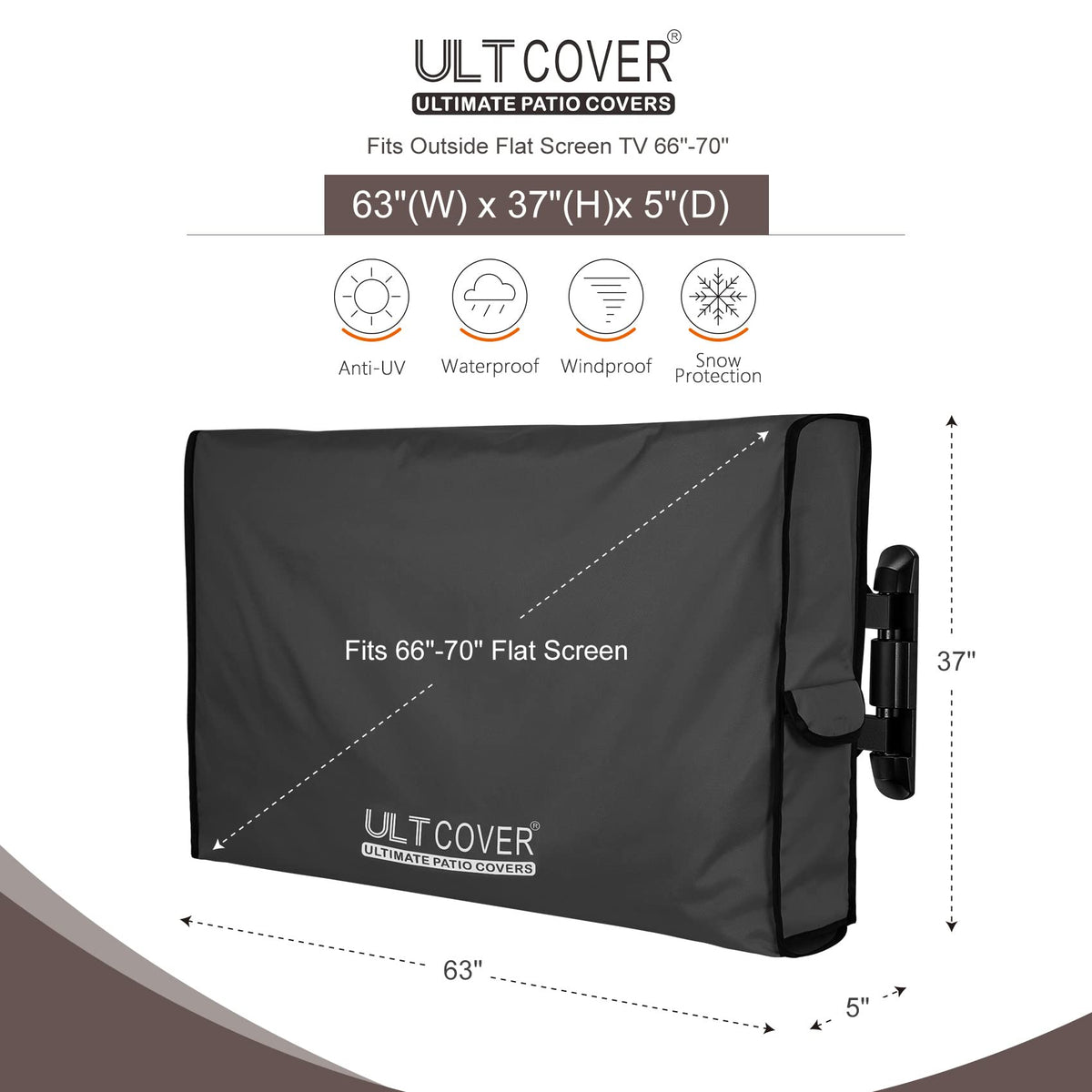 ULTCOVER fabric close-up showing 600D texture and durable waterproof layer
