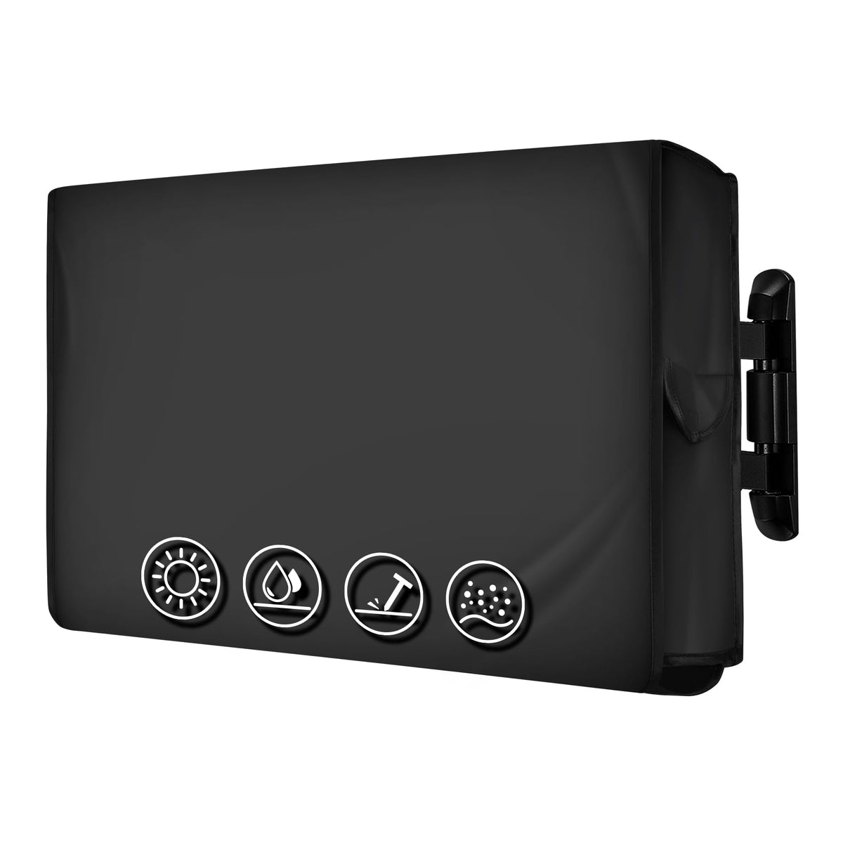 ULTCOVER front view on outdoor TV showing full coverage and weather protection
