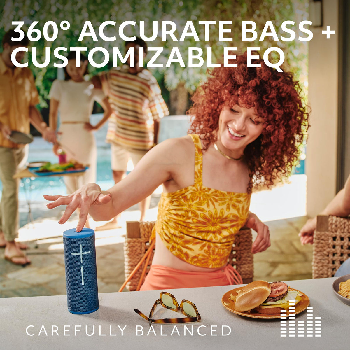 Boom 4 delivers 360-degree sound for even coverage in open spaces.