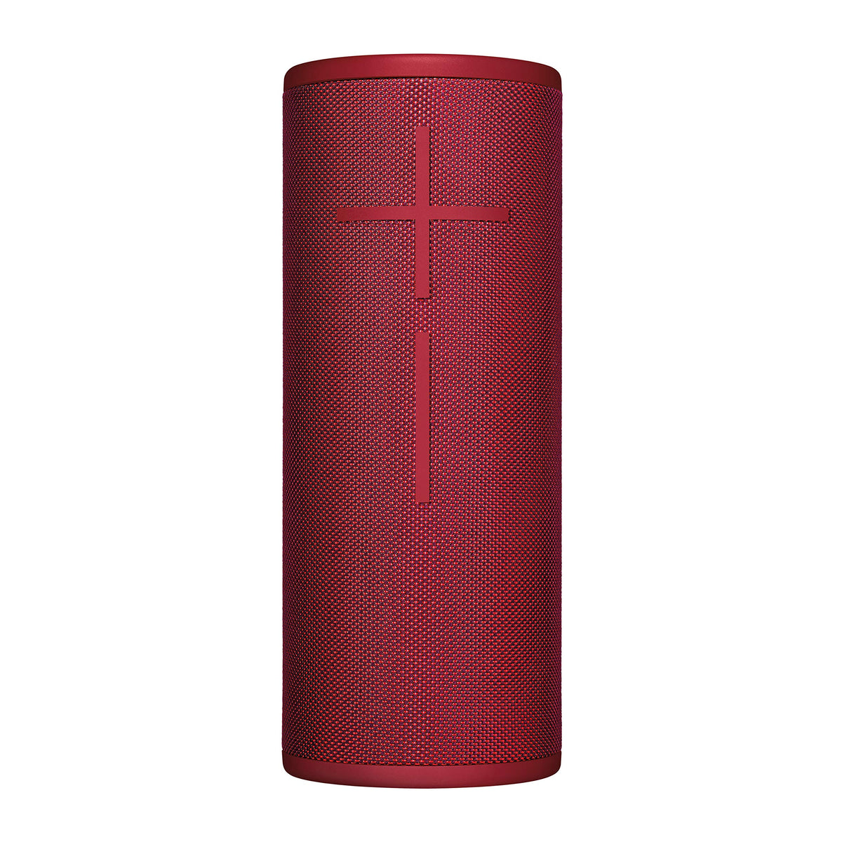 Ultimate Ears Boom 3 Sunset Red front view showing bold 360° sound for outdoor adventures.