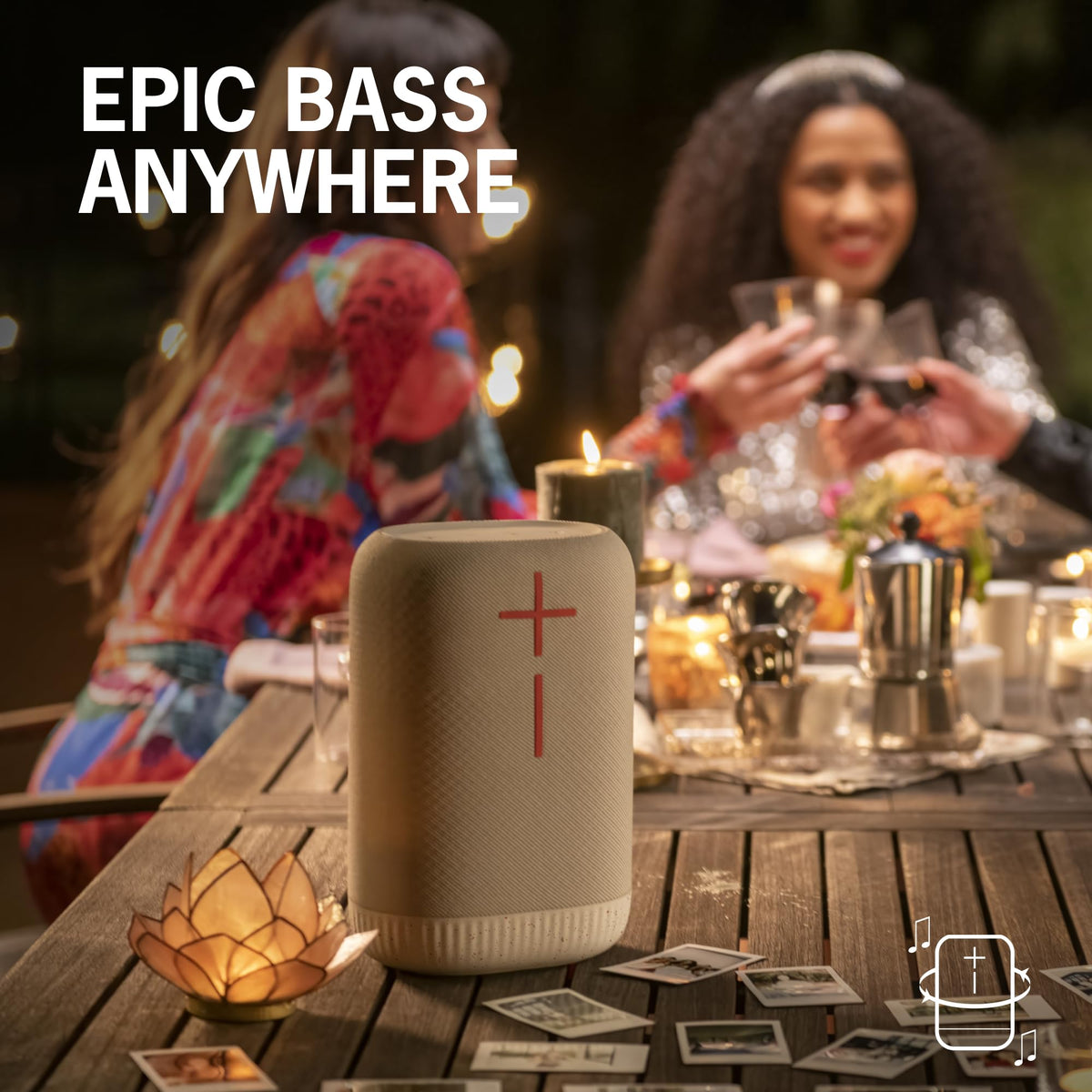 Ultimate Ears EPICBOOM is a compact, durable speaker for travel.