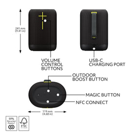 EPICBOOM IP67 waterproof and floatable for poolside use