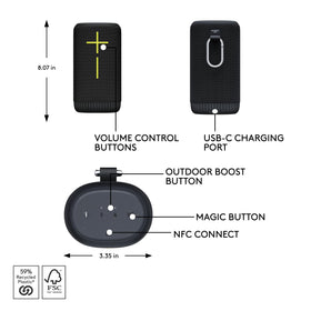 Ultimate Ears EVERBOOM 20-hours-battery fuels long sessions