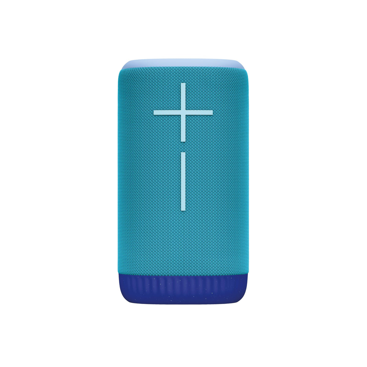 Ultimate Ears EVERBOOM cobalt blue front view delivering immersive 360° sound outdoors.