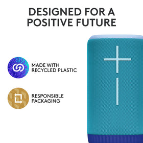 Made with recycled plastic supports eco-conscious listening with EVERBOOM.