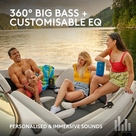 Ultimate Ears EVERBOOM waterproof closeup highlights rugged, floatable design