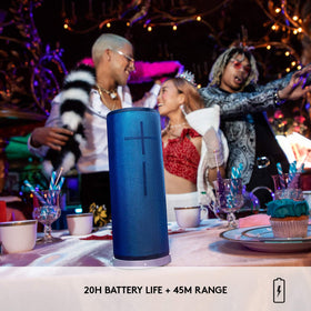 MEGABOOM 3 delivers up to 20 hours of battery life for all-day listening.