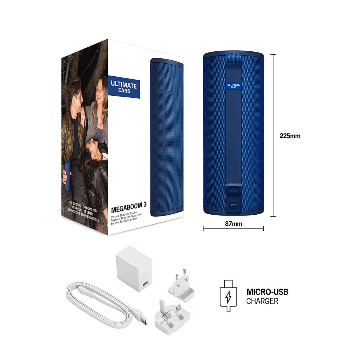 MEGABOOM 3 floats and resists water and dust for adventures.