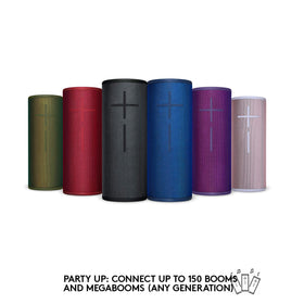 MEGABOOM 3 PARTYUP enables multi-speaker pairing for bigger sound.